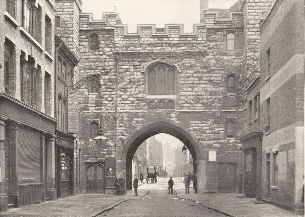 LONDON. Clerkenwell- St John's Gate 1896 old antique vintage print picture